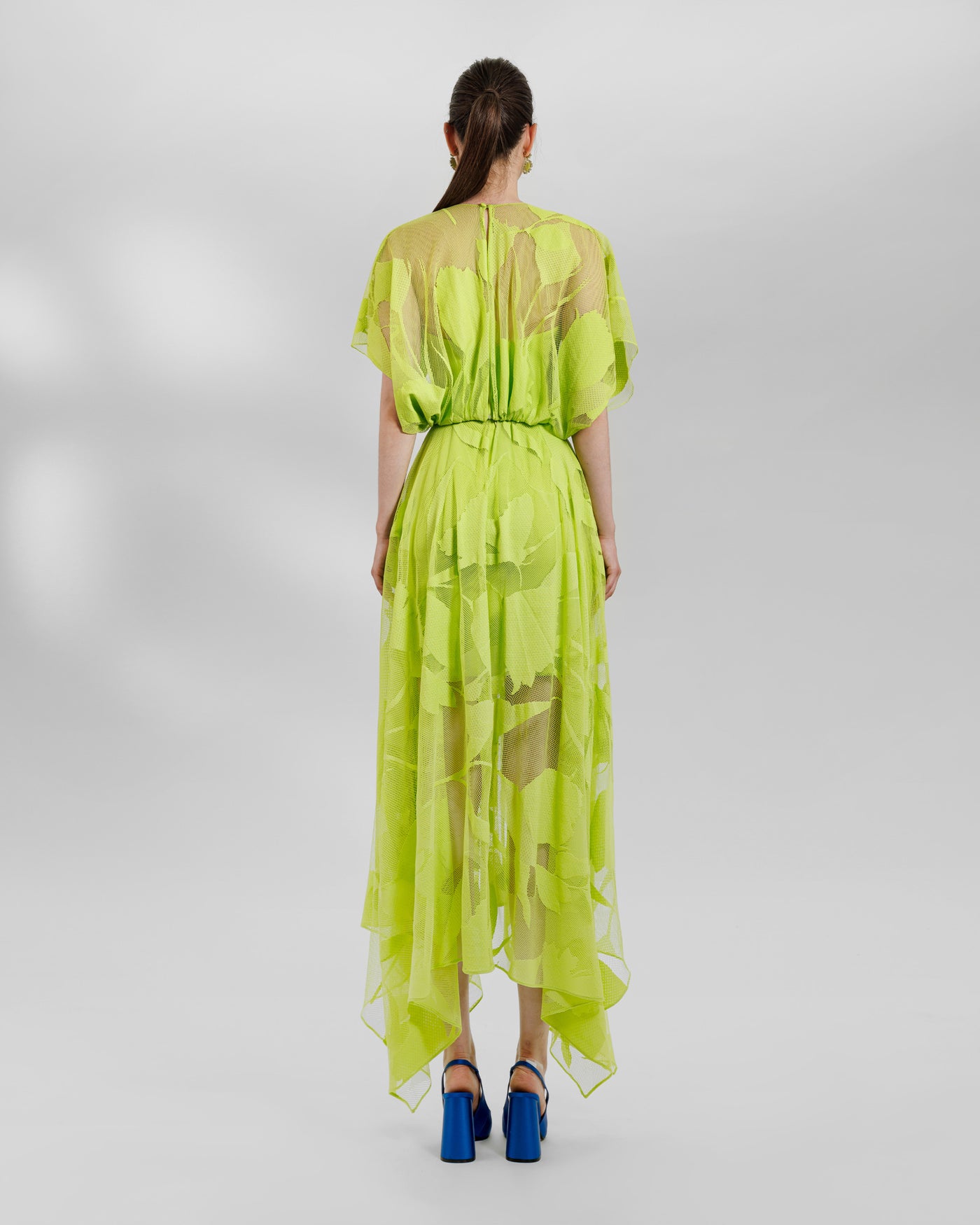 Patterned Lace Midi Dress