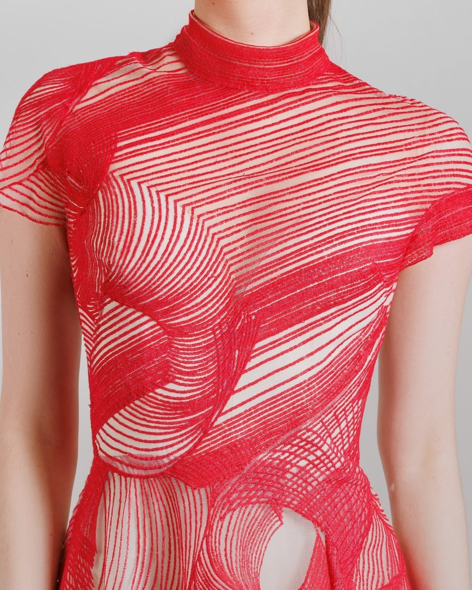 High - Neckline Dress - Gemy Maalouf