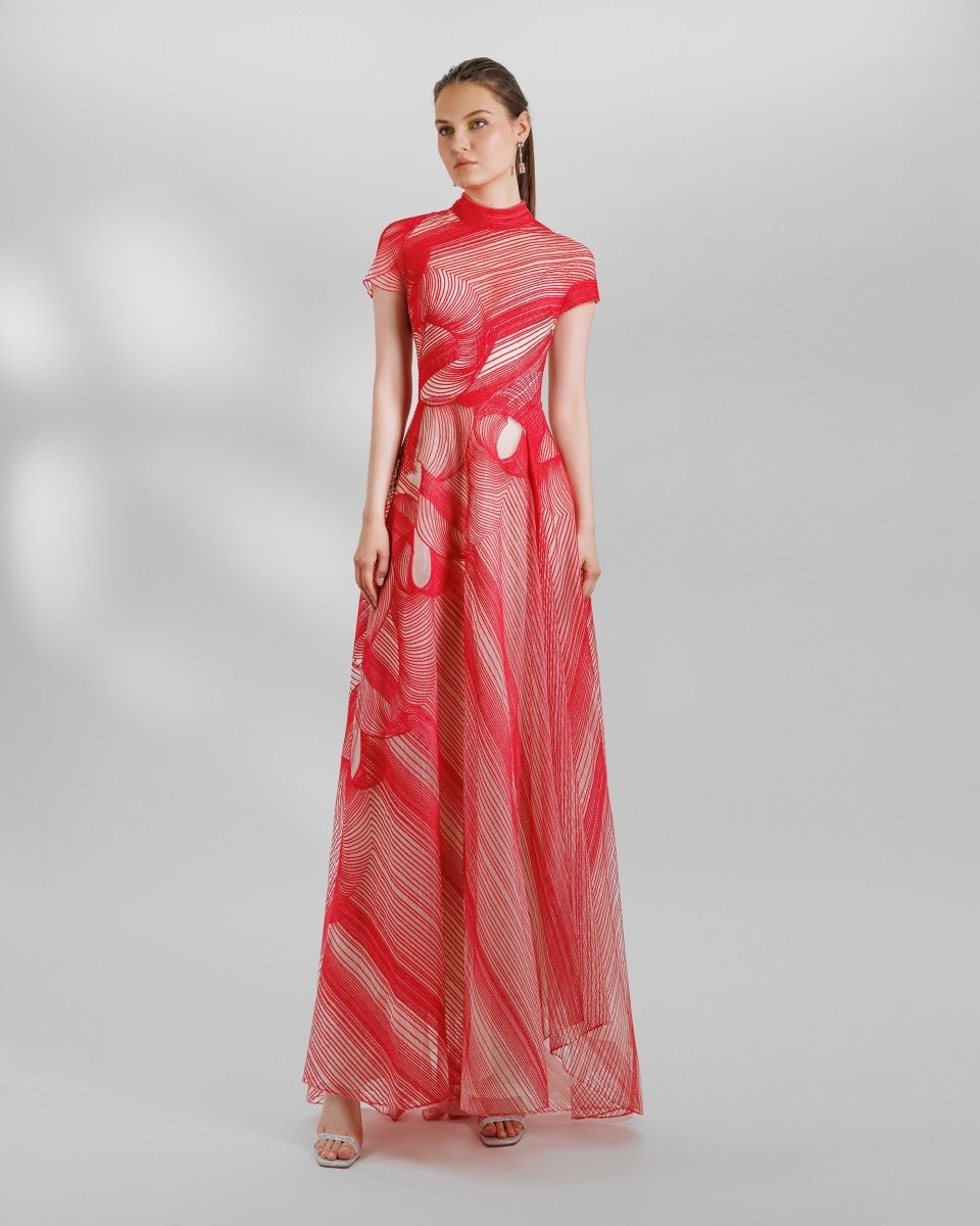 High - Neckline Dress - Gemy Maalouf