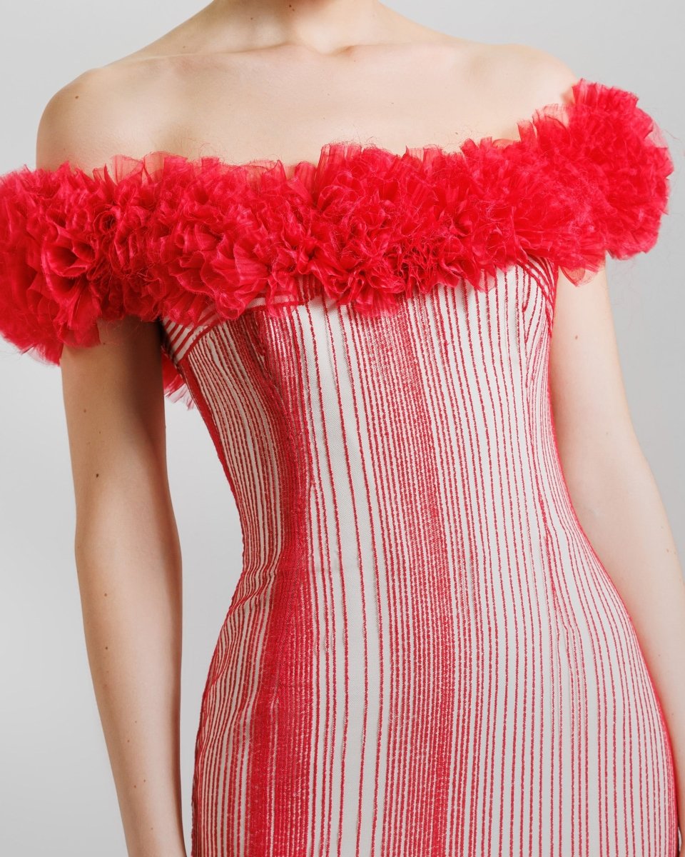 Off - The - Shoulders Slim - Cut Dress - Gemy Maalouf