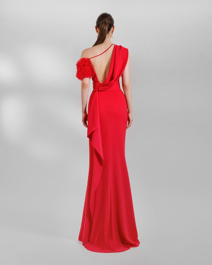 One Shoulder Long Dress - Gemy Maalouf