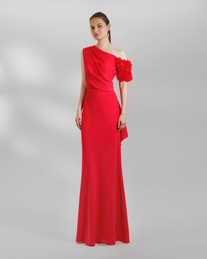 One Shoulder Long Dress - Gemy Maalouf
