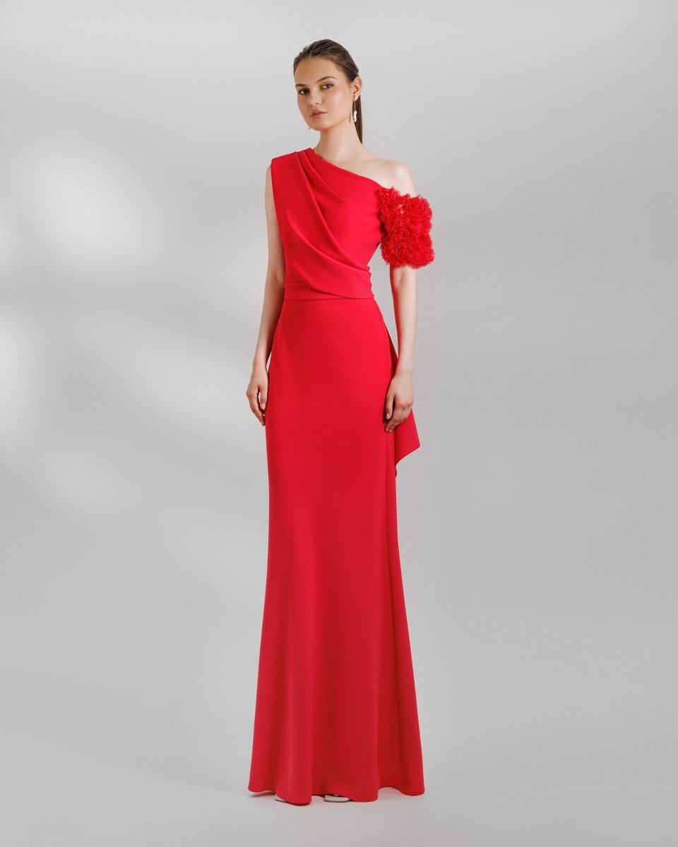 One Shoulder Long Dress - Gemy Maalouf