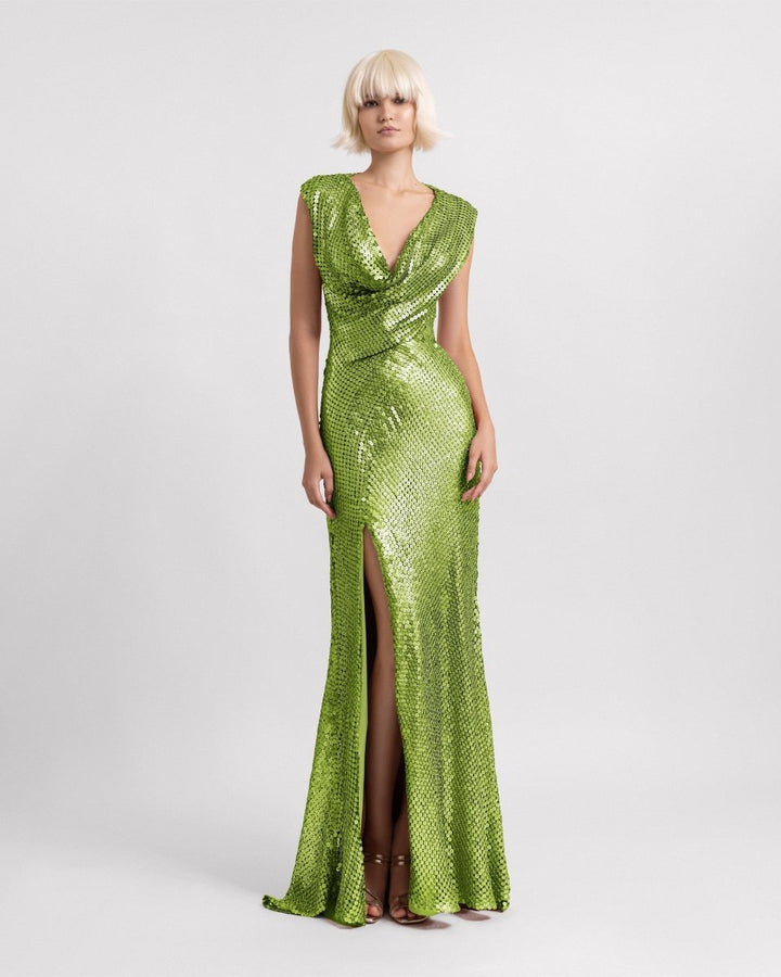 Cowl - Neckline Dress - Gemy Maalouf