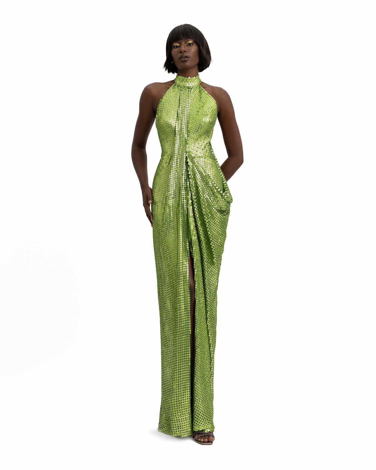 Gemy Maalouf | Evening Dresses | Draped Halter Neckline Dress Gemy Maalouf | Evening Dresses | Draped Halter Neckline Dress