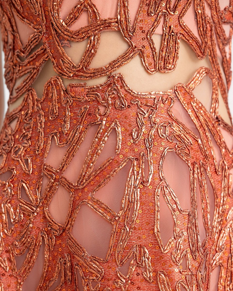 Cap Sleeves Gown - Gemy Maalouf