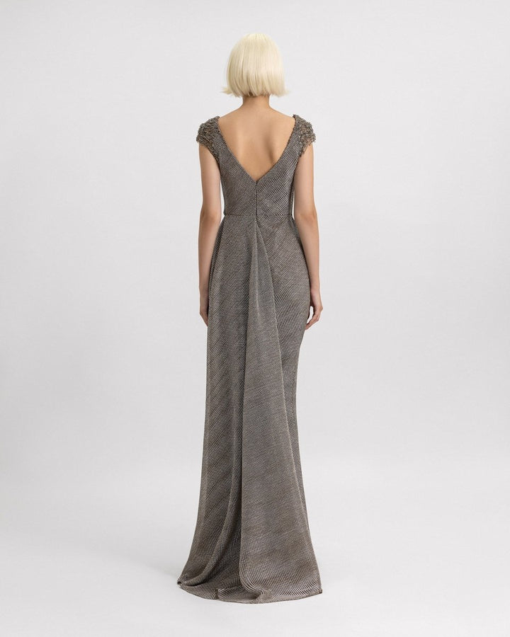 Draped Cowl - Neckline Dress - Gemy Maalouf