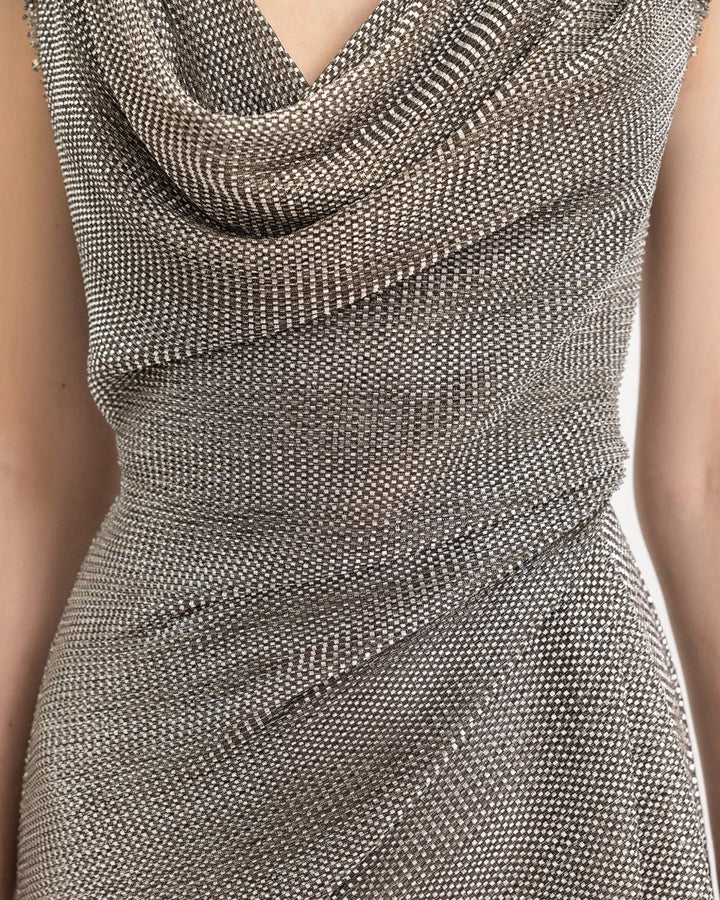 Draped Cowl - Neckline Dress - Gemy Maalouf