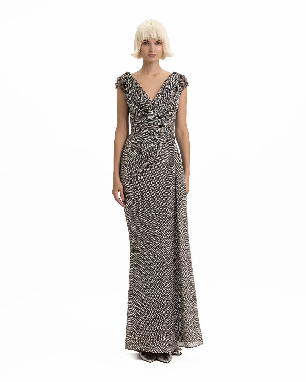 Gemy Maalouf | Evening Dresses | Draped Cowl-Neckline Dress Gemy Maalouf | Evening Dresses | Draped Cowl-Neckline Dress
