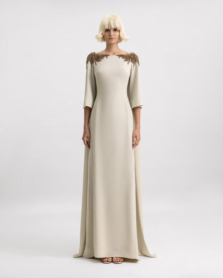 Three - Quarter Sleeves Dress - Gemy Maalouf