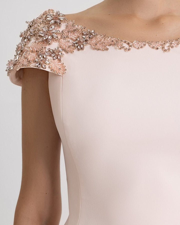 Beaded Shoulder Dress - Gemy Maalouf