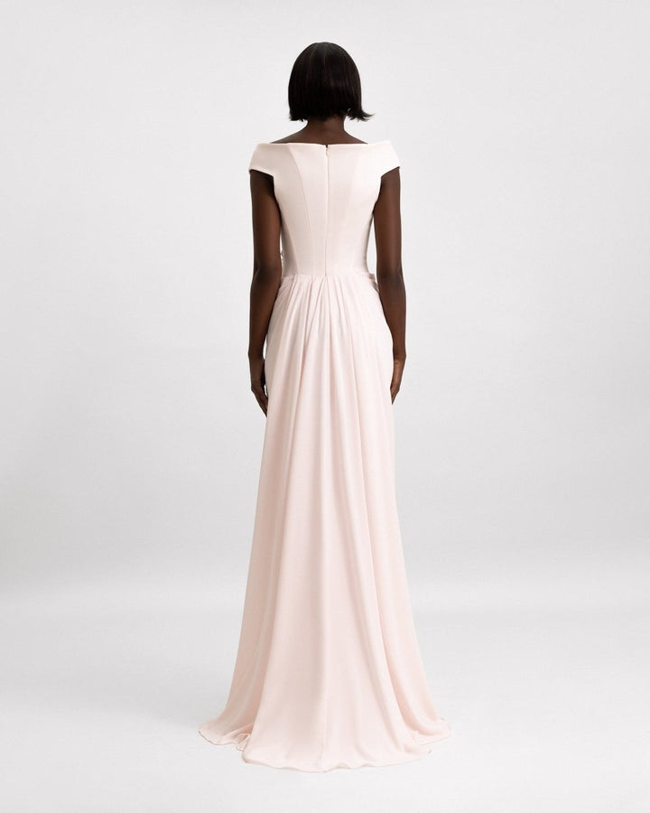 Off - Shoulder Structured Corset Dress - Gemy Maalouf