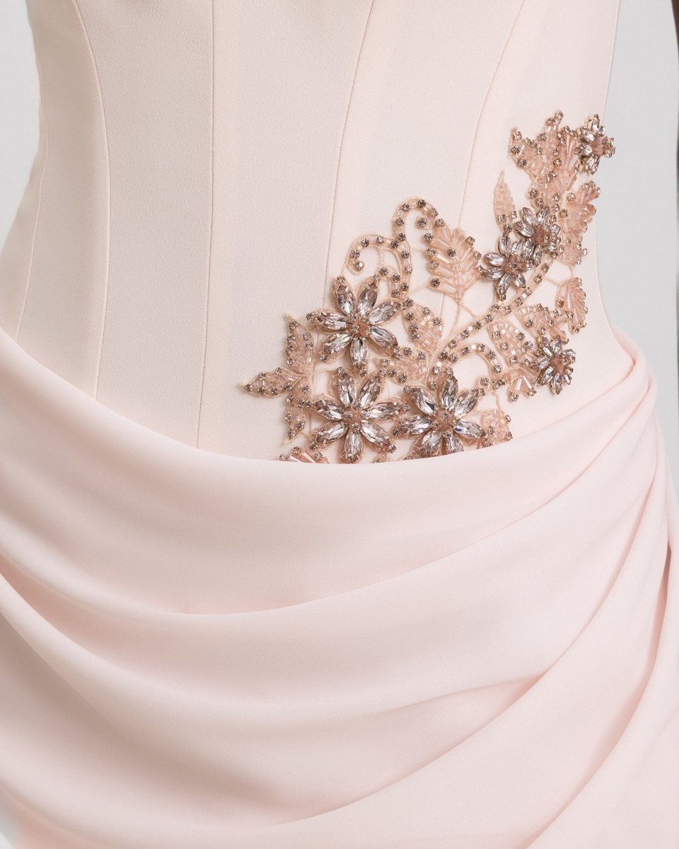 Off - Shoulder Structured Corset Dress - Gemy Maalouf