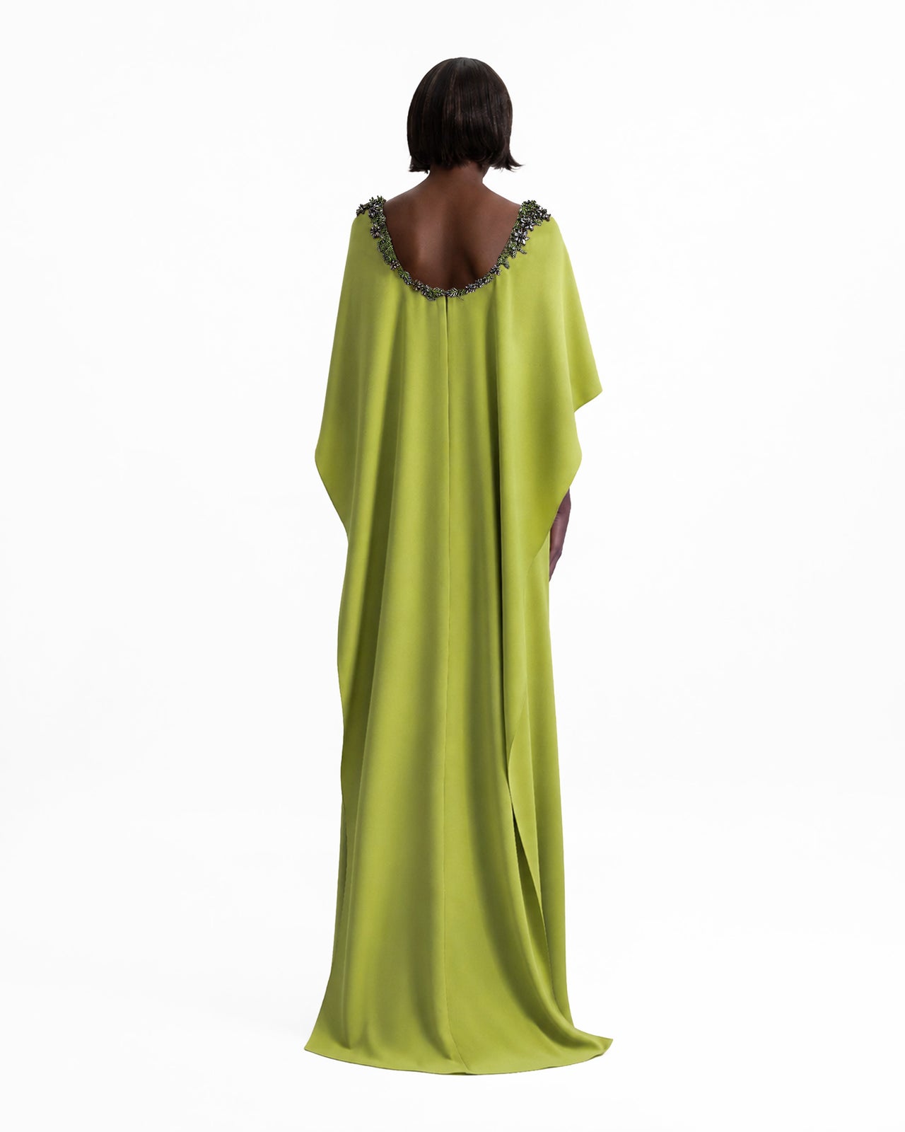 Slim-Cut Dress with Beaded Straps