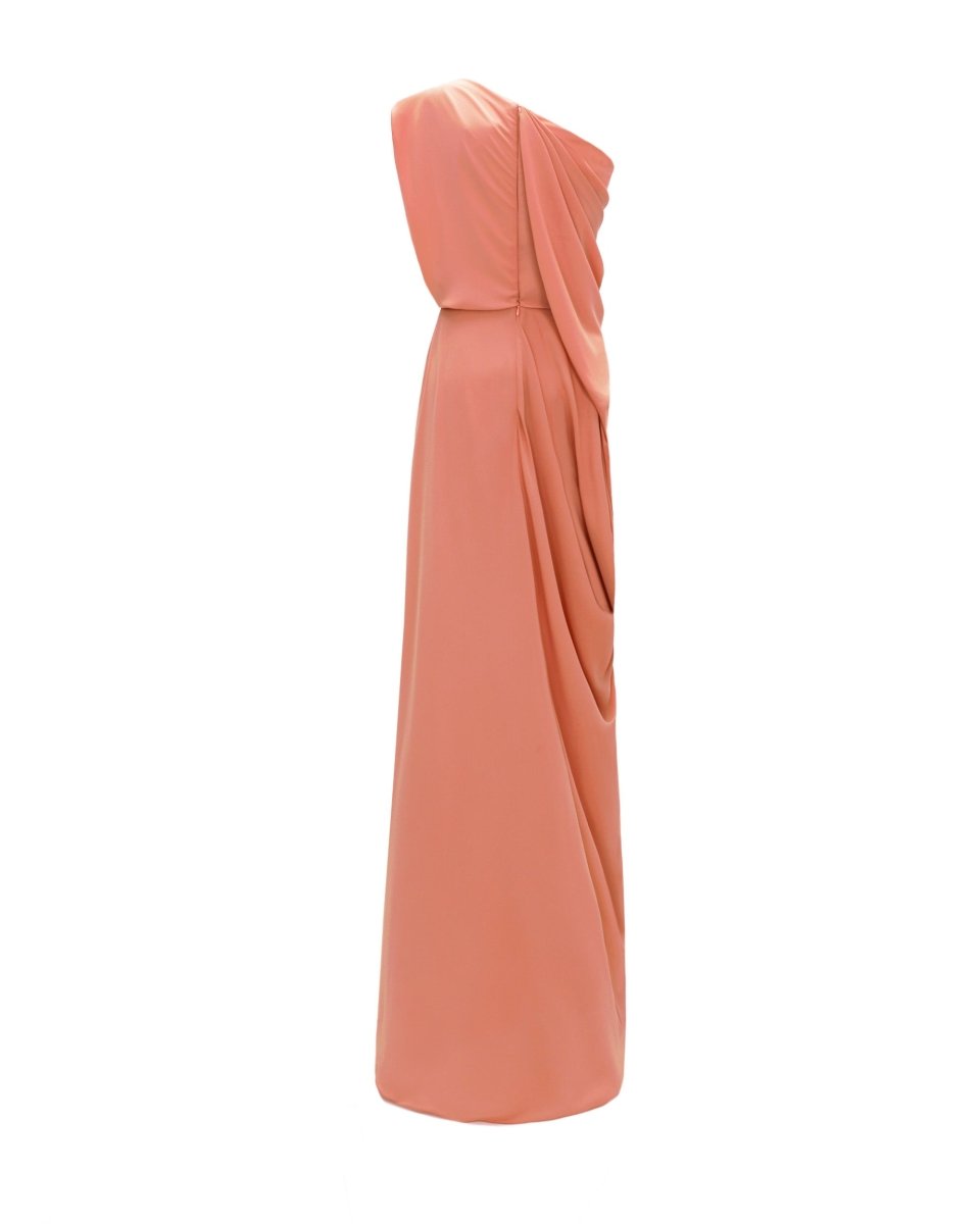 One - Shoulder Draped Dress - Gemy Maalouf