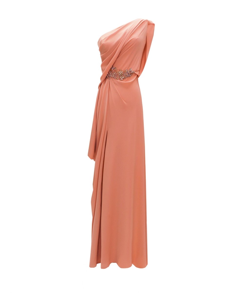 One - Shoulder Draped Dress - Gemy Maalouf