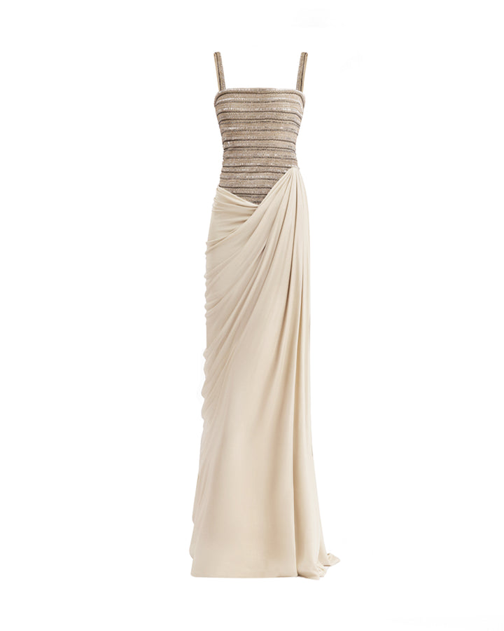 فستان برقبة مربعة