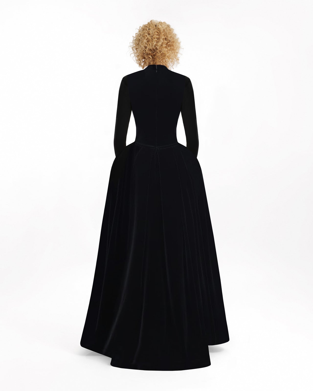 فستان جاكار برقبة مربعة