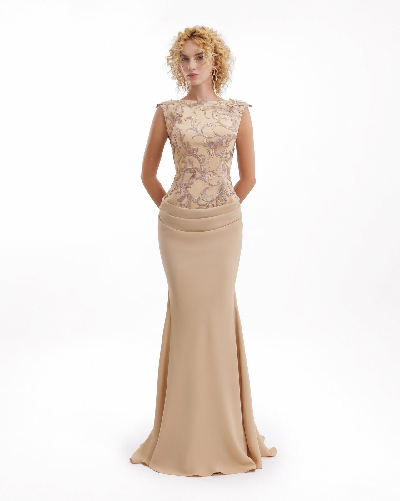 Gemy Maalouf | Evening Dresses | Embroidered Fitted Dress Gemy Maalouf | Evening Dresses | Embroidered Fitted Dress