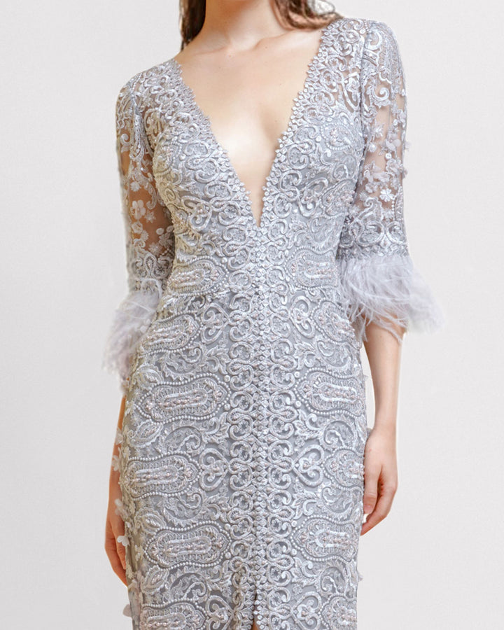 Fitted Embroidered Dress