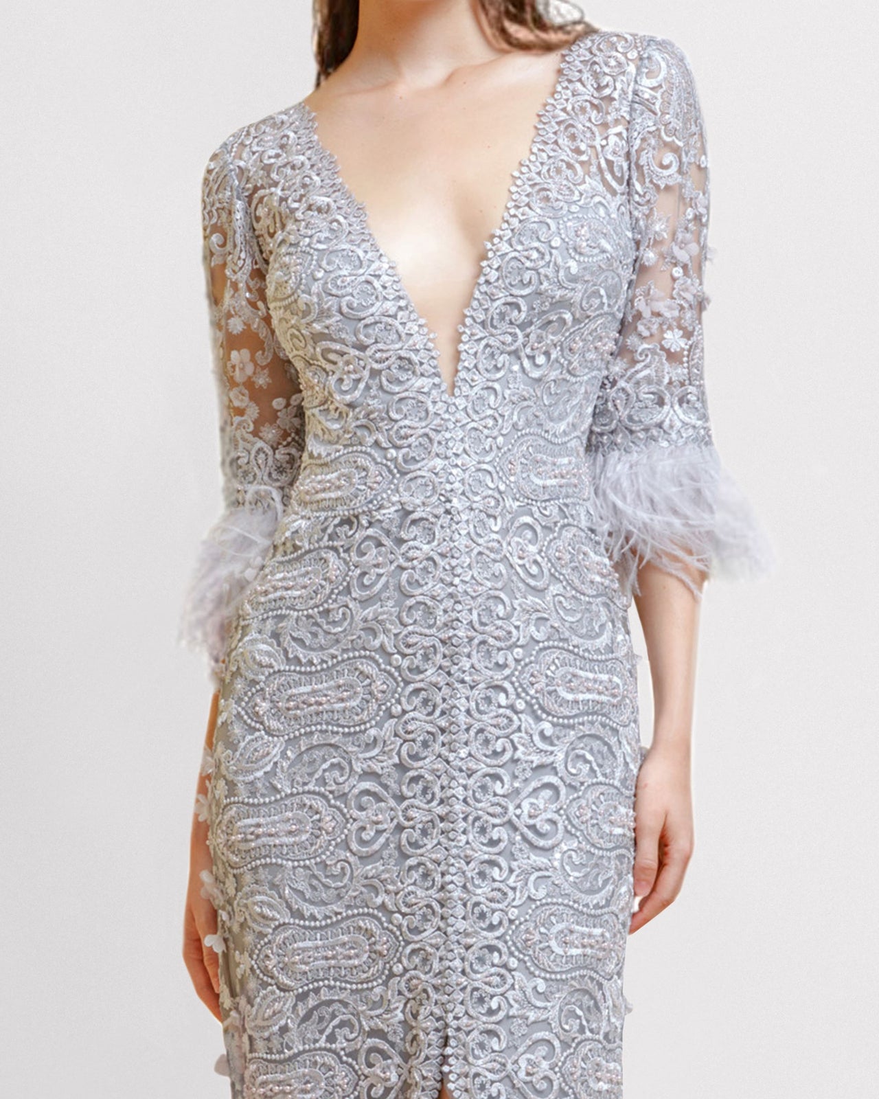 Fitted Embroidered Dress