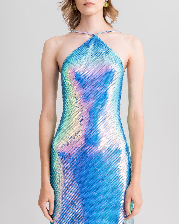 Halter - Neck Slim - Cut Dress - Gemy Maalouf