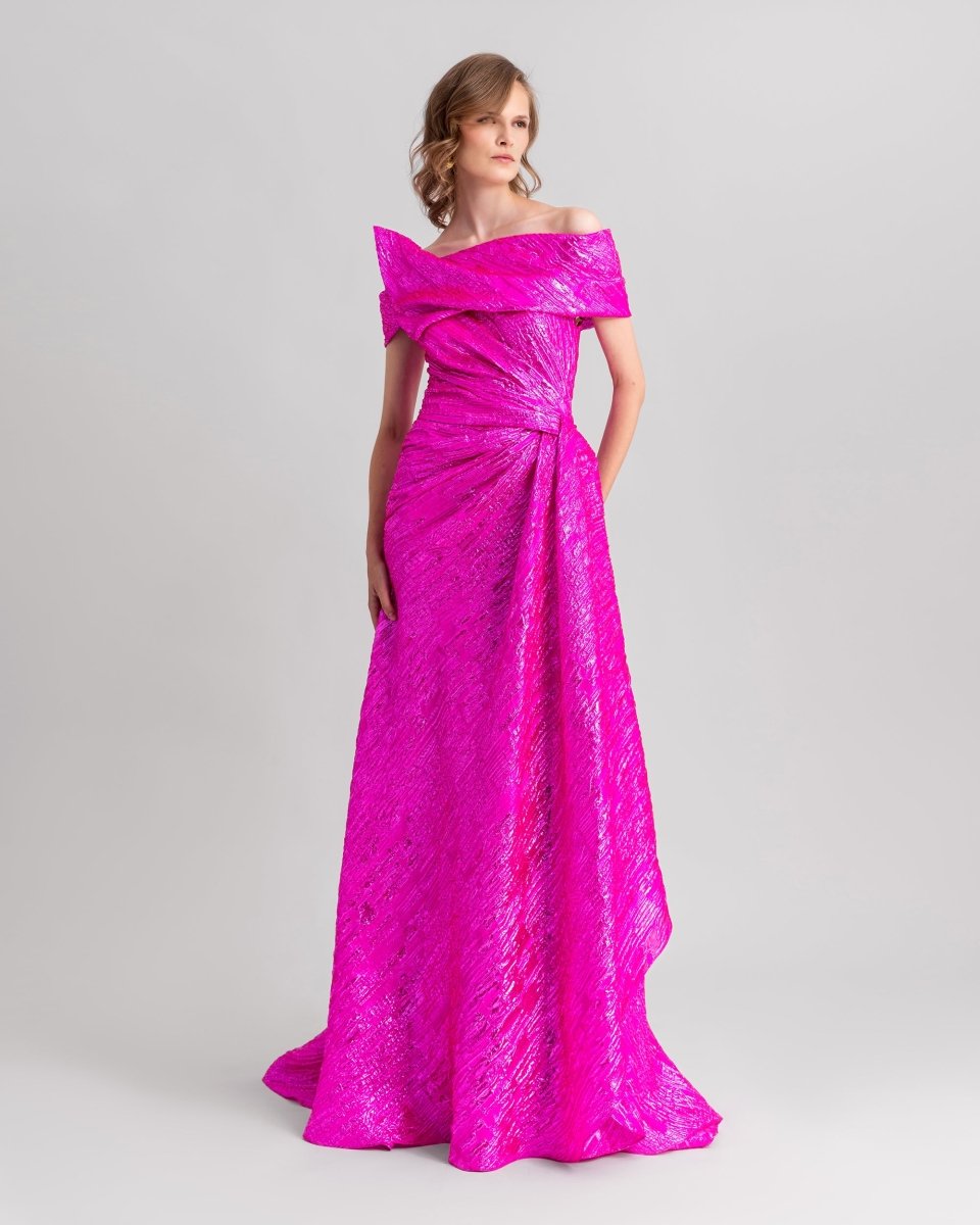 Off - The - Shoulders Dress With A Draped Waist - Gemy Maalouf