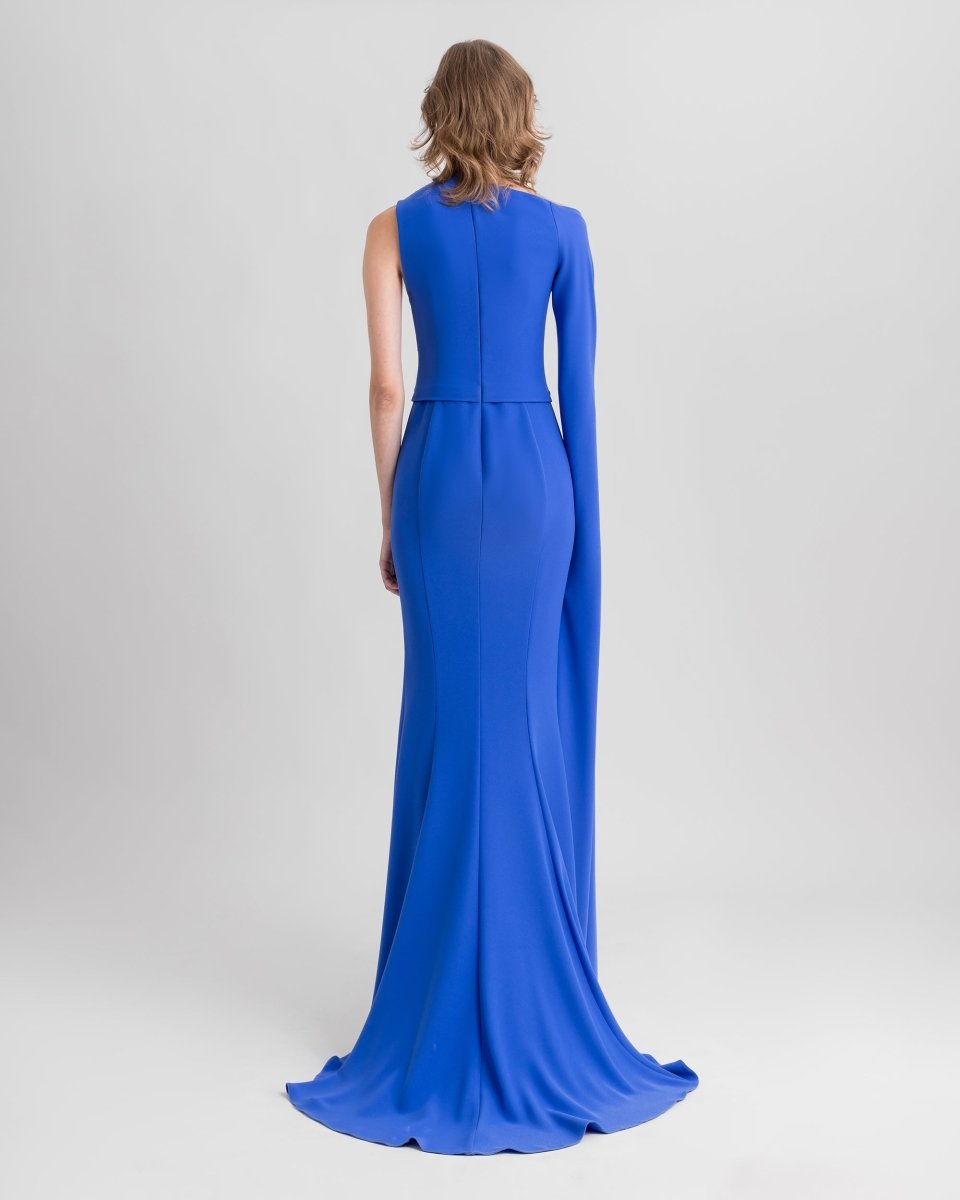 Dress With Floor Length Sleeve - Gemy Maalouf