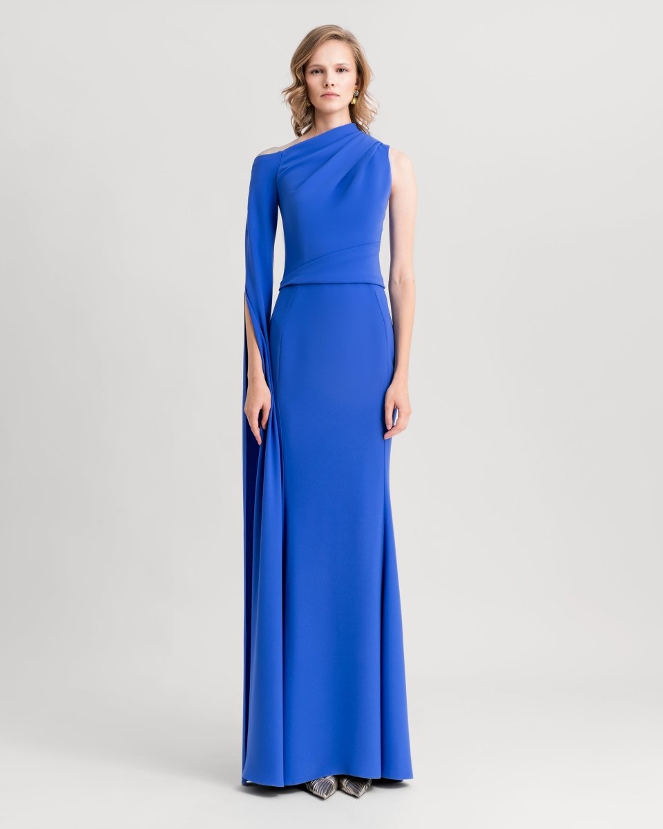 Dress With Floor Length Sleeve - Gemy Maalouf