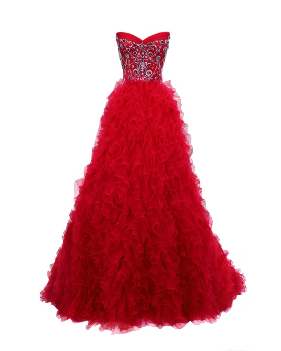 Beaded Strapless Corset Dress - Gemy Maalouf