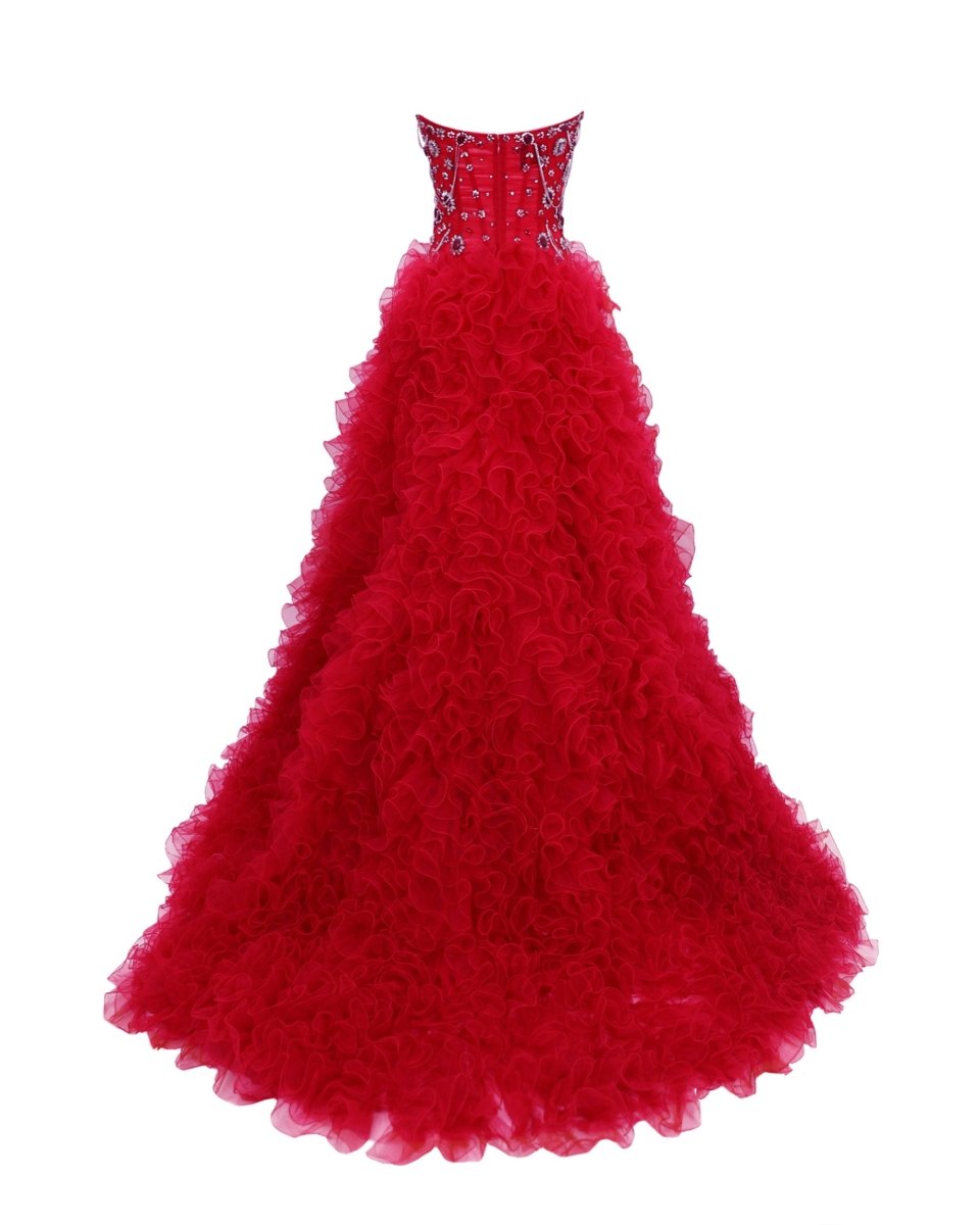 Beaded Strapless Corset Dress - Gemy Maalouf