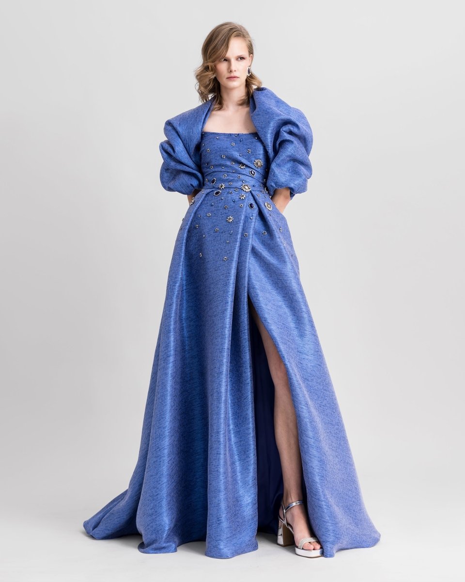 Strapless Princess - Cut Dress With Bolero - Gemy Maalouf