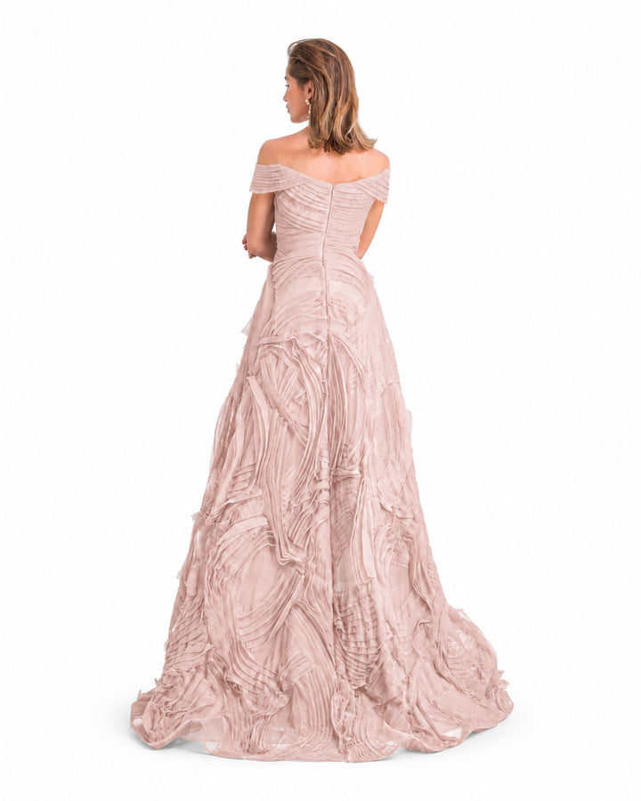 Off-The-shoulders Tulle Gown
