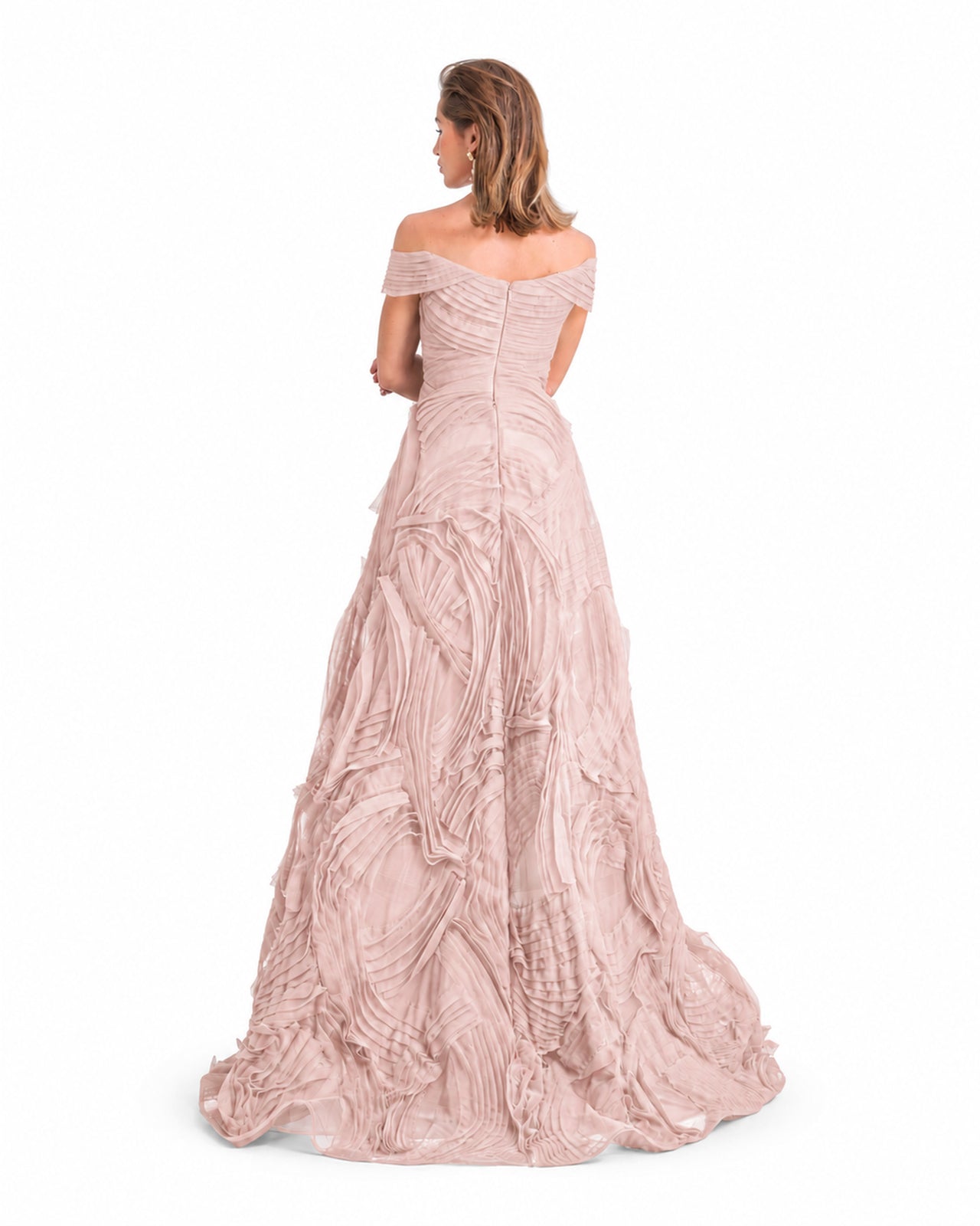 Off-The-shoulders Tulle Gown