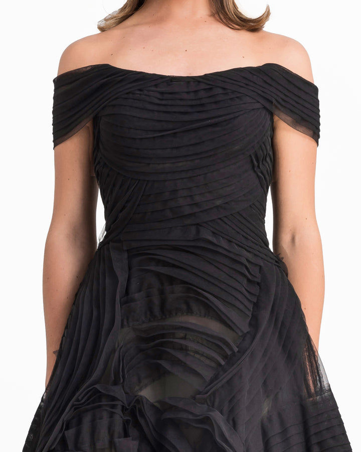 Off-The-shoulders Tulle Gown