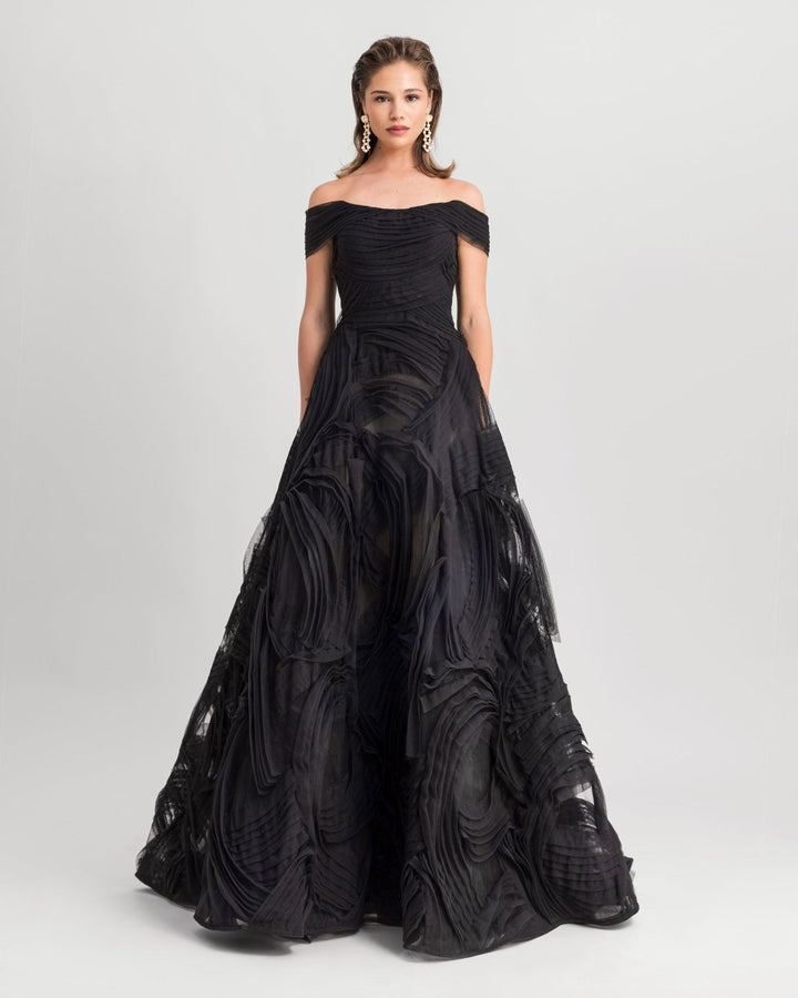 Off - The - shoulders Tulle Gown - Gemy Maalouf