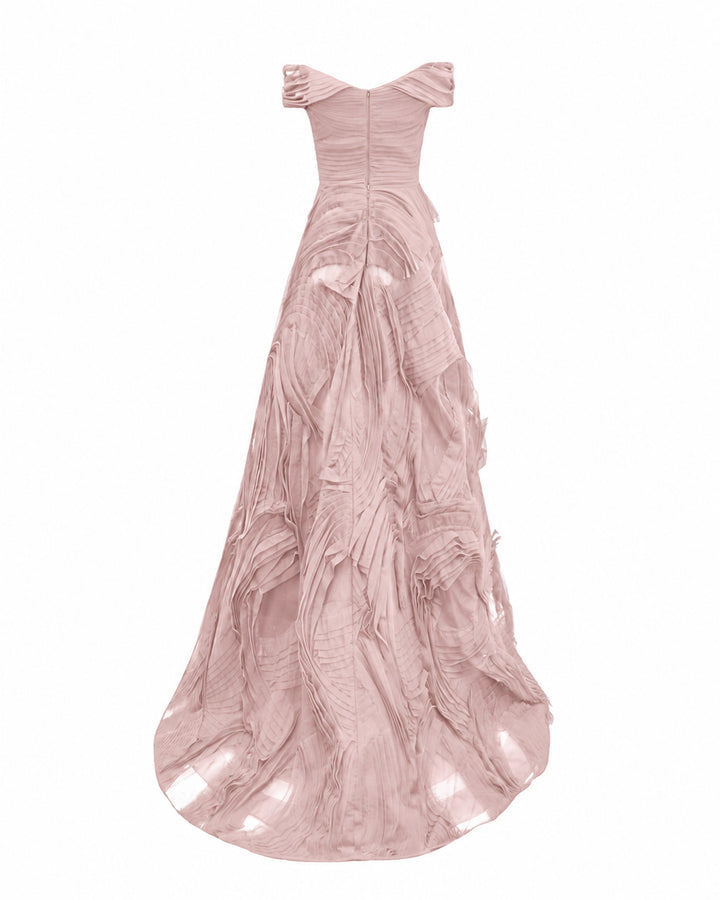 Off-The-shoulders Tulle Gown