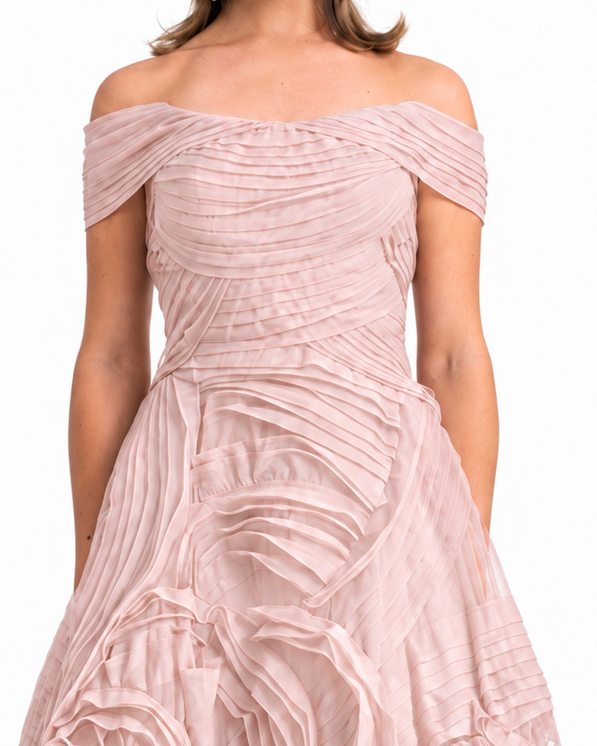 Off-The-shoulders Tulle Gown