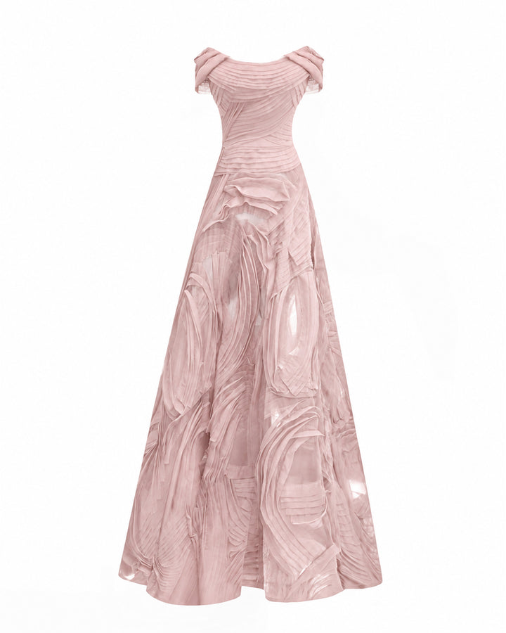 Off-The-shoulders Tulle Gown