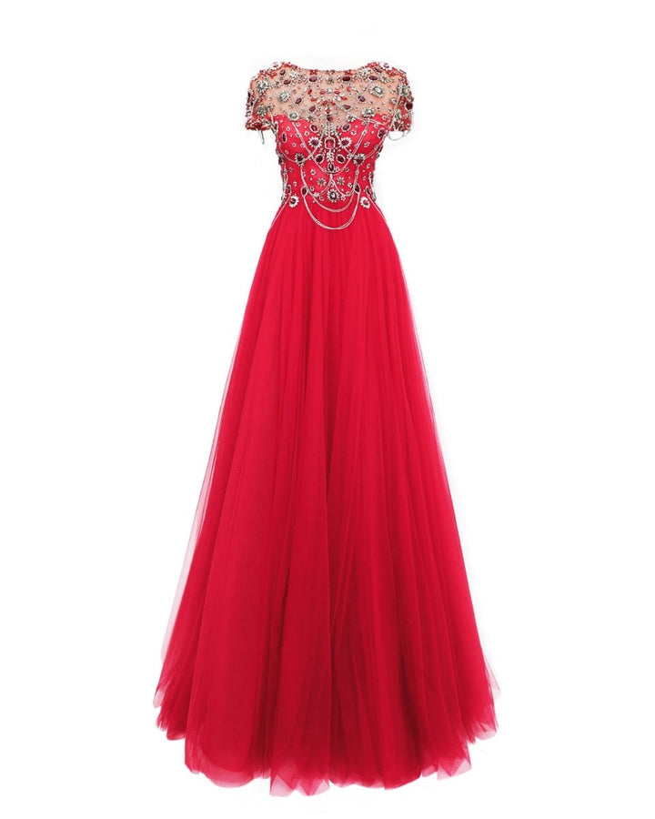 Fully Beaded Corset Long Dress - Gemy Maalouf