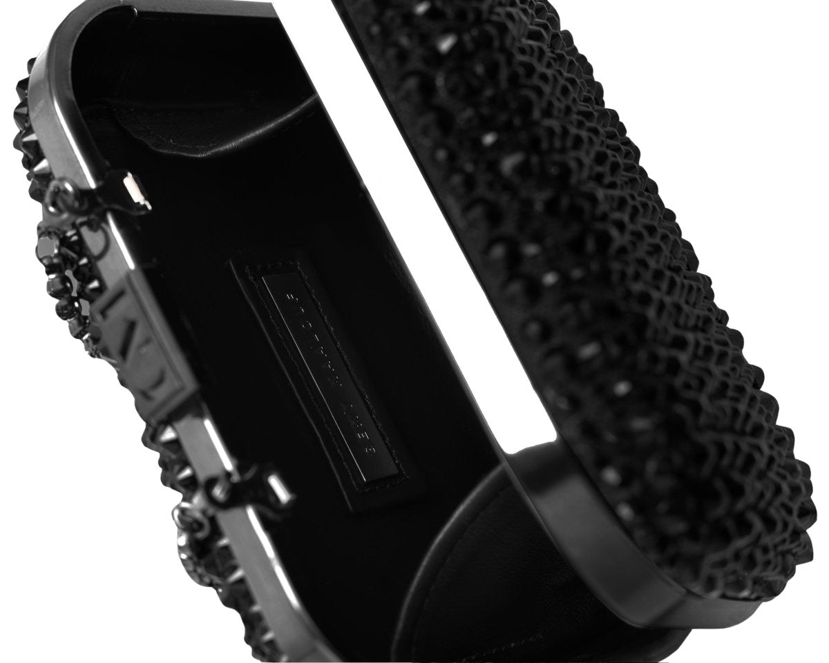 Crystal - Embellished Crepe Clutch - Gemy Maalouf