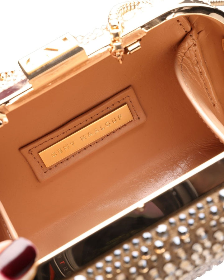 Crystal - Embellished Crepe Clutch - Gemy Maalouf