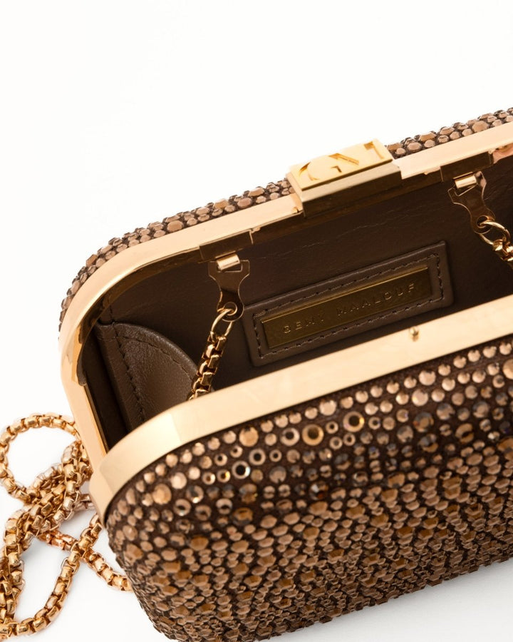 Crystal - Embellished Crepe Clutch - Gemy Maalouf