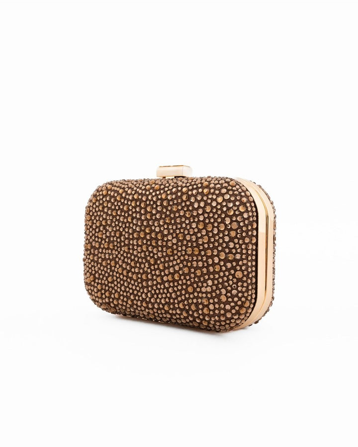 Crystal - Embellished Crepe Clutch - Gemy Maalouf