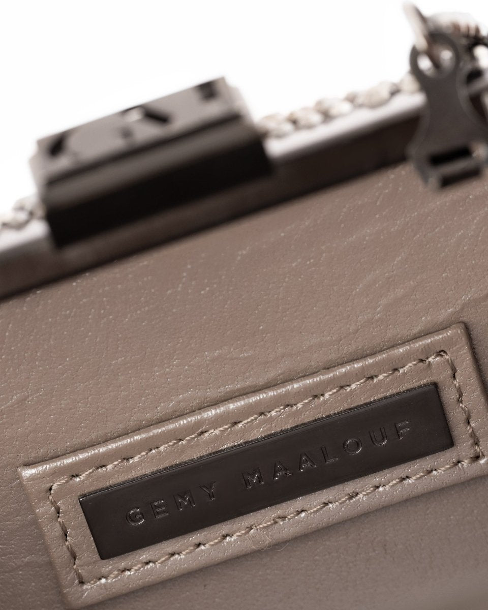 Crystal - Embellished Crepe Clutch - Gemy Maalouf