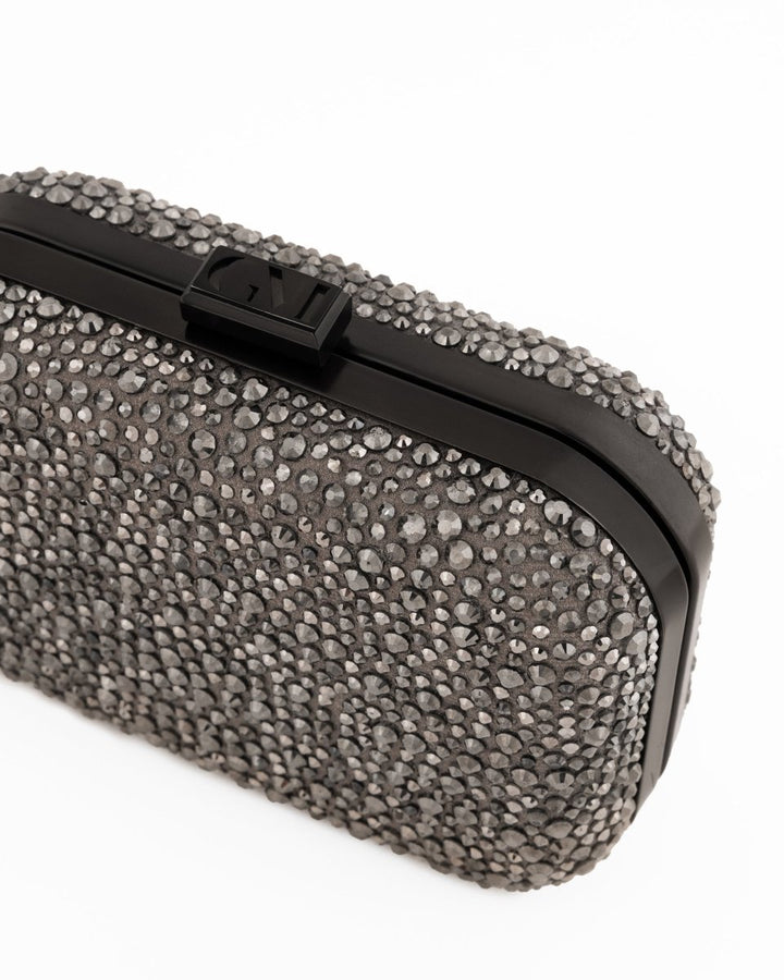 Crystal - Embellished Crepe Clutch - Gemy Maalouf