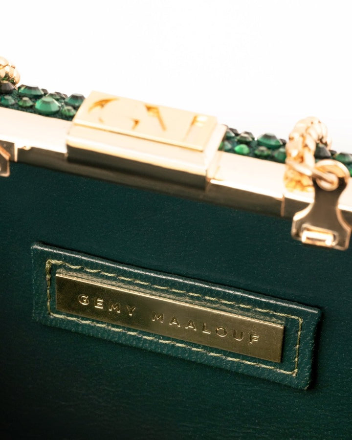 Crystal - Embellished Crepe Clutch - Gemy Maalouf
