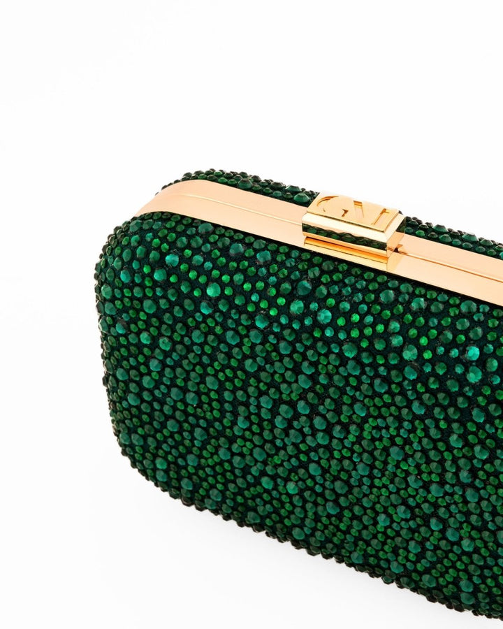 Crystal - Embellished Crepe Clutch - Gemy Maalouf