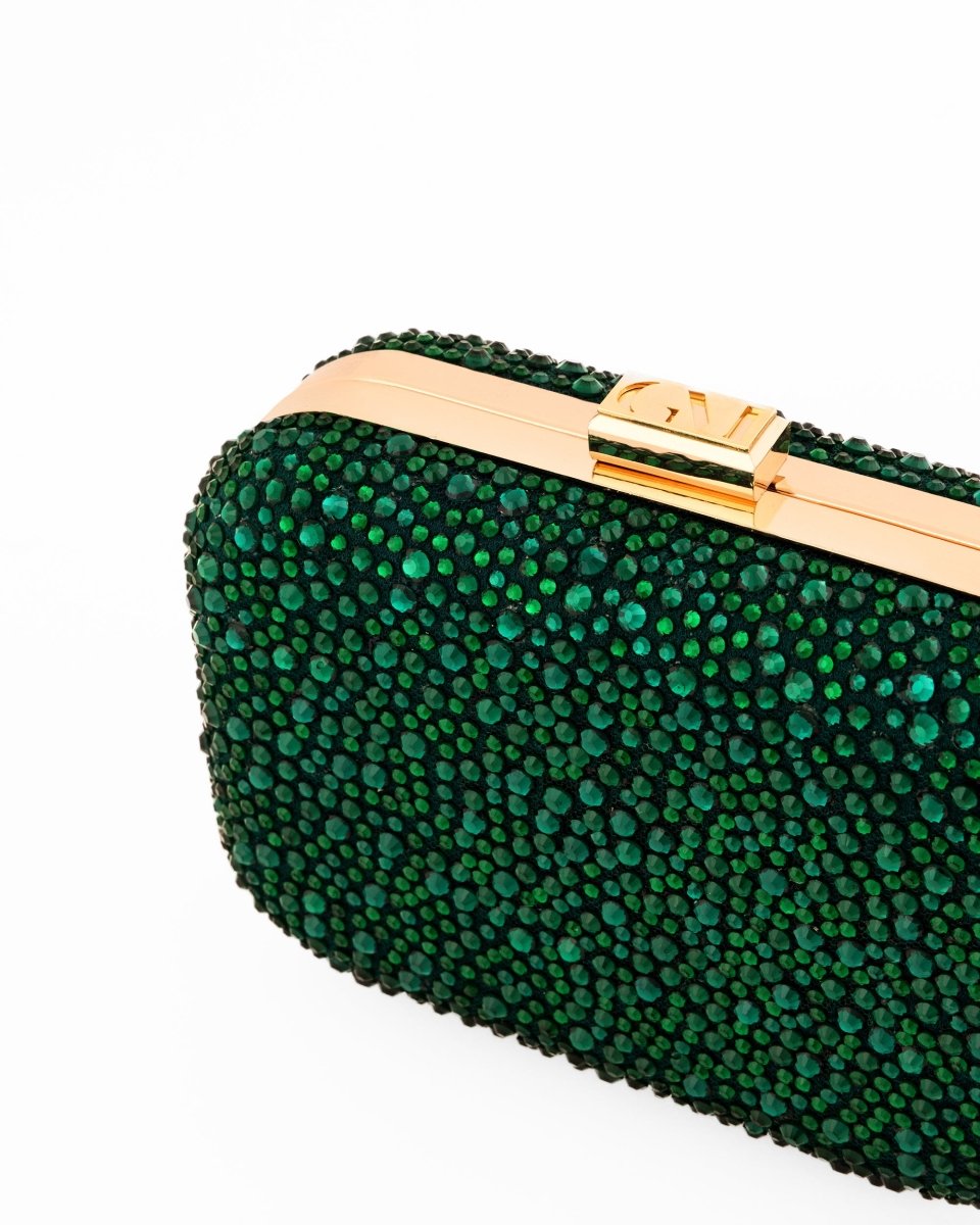 Crystal - Embellished Crepe Clutch - Gemy Maalouf