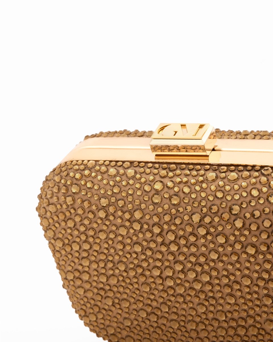 Crystal - Embellished Crepe Clutch - Gemy Maalouf